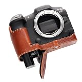 [恵＼イーサン] TP Original Canon EOS R5 R6 R6 Mark II 専用 オープナブルタイプ ハンドメイド本革 ボディケース 互換 電池交換便利 底面開閉 ハンドメイド本革ハーフカメラケースバッグカバー (ブラウン)