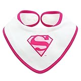 Bumkins Dc Comics Bandana Bib, Superman Pink, 0-9 Months by Bumkins [並行輸入品]