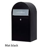 ポスト 郵便受け 郵便ポスト 大型配達物対応 ボンボビ マットブラック 前入れ前出し 鍵付き スタンド対応可 集合住宅対応