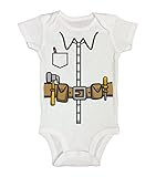 Cute Kids Onesieまたはシャツ" Daddys Little Helper " Construction unifr – Little Royaltee カラー: ホワイト