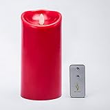 Moving Wickワックスキャンドル、3.5 by 7-inchピラー、( Gules )