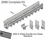 Zurn z886-dgc CクラストレンチDrain完全キット 200" (16.7 Ft) Long Kit ブラック Z886-DGC-E1-E4-U4
