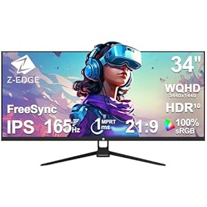 Z Z-Edge ウルトラワイド ゲーミングモニター 34型 165Hz 1ms IPS WQHD FreeSync対応 UG34W