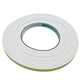 多用途 クッションテープ スポンジテープ 強力 粘着 屋内 用 クロス 付き (2.ホワイト 厚み3mm 幅1cm)