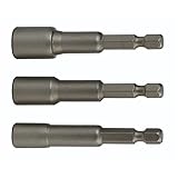 Wiha 70491 Nut Setter Magnetic 3 Piece Set 1/4, 5/16 & 3/8 x 4'' OAL on 1/4' Hex Drive [並行輸入品]