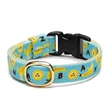 ぽぽねこ グラフィック猫首輪 セイフティーバックル・鈴付き・ハゲにくい・日本製 (夏のフルーツ バナナ, M)