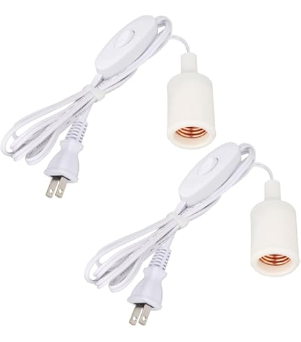 Amazon.co.jp: コード付ソケット 引掛シーリング E26用 白 [HS-L26SHS
