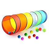 子供用プレイトンネル | 赤ちゃんとペットのためのカラフルなポップアップクロールトンネルおもちゃ | 通気性メッシュ付き幼児用トンネルギフト - 屋外&屋内の子供用トンネル 犬、幼児、赤ちゃん用