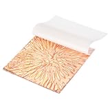 uxcell 25 枚 斑入り金箔シート 5.5" x 5.5" クラフト 額縁 爪 DIYアート装飾用 模造金箔シート 茶色ストライプ 開花する花銅
