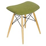 快適ホームズ イームズチェア 背もたれなし ファブリック グリーン EA-008GR