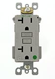 Leviton M7899-HGY 20 Amp, 125 Volt, Lev-Lok, Smartlock Pro, GFCI Receptacle, Hospital Grade, Gray [並