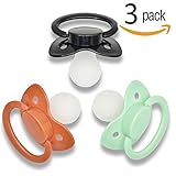 Adult Sized Pacifier ABDL Dummy for Adult Babies Three Color Pack Coffee Mint & Black Mamba [並行輸入品]