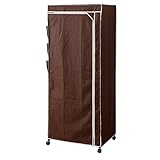山善(YAMAZEN) カバー付きハンガーラック 幅70 キャスター付き ブラウン GPH-70(BR)