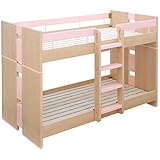 二段ベッド vibo（ヴィーボ） JIS・SG規格適合設計 エコ塗装 耐震仕様 (ピンク)