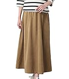 Angeliebe エンジェリーベ マタニティ ライト フェイク スウェード マキシ スカート 産前 産後 対応 妊婦服 フリー キャメル