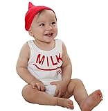 【Buy the world】 ミルク 哺乳瓶 デザイン ベビー服 ロンパース 帽子 子供 新生児 赤ちゃん 女の子 着ぐるみ baby 肌着 洋服 キッズ カバーオール 乳児 長袖 90