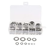 F Fityle フラットワッシャーキット　ガスケット　ステンレススチール　多用途　M2-M10　約400個入り