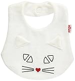 ニヴァ niva パイル地アニマルビブ・スタイ 猫 ホワイト