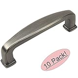 Cosmas 4389 asアンティークシルバーモダンキャビネットハードウェアハンドルプル – 3 "インチ( 76 mm )穴中心 – 10パック