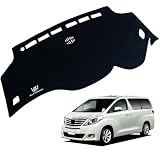 KOKATO 適用トヨタ アルファード 20系 2008年5月～2015年1月 ダッシュボードマット 車輌専用設計 日焼け対策 劣化予防 映り込み対策 擦れ傷防止 マットポリエステル製 ロゴ付き マット内装カスタム アクセサリー