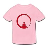 星 ２～６歳子供 半袖 男女兼用 仏様 仏教 寺 お坊さん オリジナル ティー Tシャツ Pink 5-6 Toddler