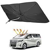 【2021 Rifoda トヨタ アルファード ヴェルファイア 30系 前期/後期 70系 サンシェード傘 フロントガラス用 Alphard Vellfire (H27.1-現行) 360°回転可能 シャフト 折りたたみ式 フロントガラス 車種専用 日よけ UVカット カスタムパーツ インテリア 取付簡単 内装パーツ