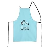 Acogedor　エプロン　作業エプロン　男女兼用　調整可能　首掛け　キッチン カフェ 料理 作業 書店などに適しています（３サイズ）(青い)
