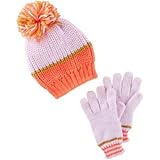OSHKOSH(オシュコシュ) 3-ピースハット&ミトンセット ピンク 小物 4～6歳【並行輸入】