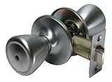Legend 809022 Tulip Style Door Knob Privacy Bed and Bath Lockset, US27 Brushed Aluminum Finish Legen