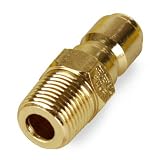 General Pump D10009 Coupler, 3/8 Plug x 3/8 Male NPT, Steel Hardened, Brass Plated by General Pump