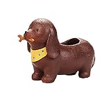 Ochine　可愛い　癒し犬ちゃん　植木鉢　プランター　デザイン小物　フラワーポット　雑貨　インテリア　アウトドア　DIY　飾り　おしゃれ　多肉植物 寄せ植え 鉢　収納スタンドにも　両用　L13.5×