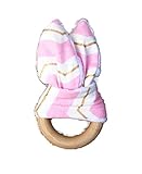 Hot Sale! Natural Wooden Baby Teething Ring Natural Handmade For Kids Gift Pink Color A Gift For You