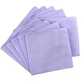 Fluffy（フラフィ） 中判カラー 二重合 ガーゼハンカチ パープル 10枚セット 日本製 綿100％ 無地 35×35cm