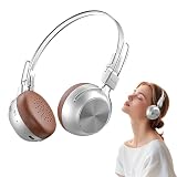 ワイヤレスオンイヤーヘッドホン【レトロモダン&超軽量119g】ワイヤレスイヤホン Bluetooth6.0 オーバーイヤー型 ANC+ENCノイキャン マイク内蔵 Hi-Fi音質 最大60時間連続再生 Type-C充電 2台同時接続可 折り畳み可能 テレワーク・通勤・通学・音楽・映画 シルバー