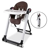 Arshiner 赤ちゃん用 多機能 ハイチェア 子供 お食事椅子 ダイニング 赤ちゃん食事 椅子 折りたたみ コンパクト 多機能 【一年品質保証】 (チョコレート色)