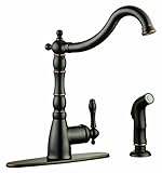 Design House 523217 Oakmont Kitchen Faucet with Sprayer with Single Handle, Oil Rubbed Bronze Finish