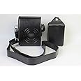 クレストレード CRESTRADE 富士フィルム Instax Mini90専用 チェキケース レザーバッグ 速写 保護カバー レトロ風 ショルダーバッグ フィルムケース付き(黒.ブラック) [並行輸入品]