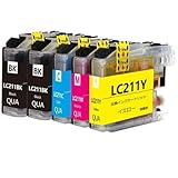 LC211-4PK互換インクカートリッジ ブラザー(Brother)用 LC211(BKx2/C/M/Y)4色5本セット対応機種:MFC-J880N MFC-J990DN/DWN MFC-J997DN/DWN MFC-J900DN/DWN MFC-J907DN/DWN MFC-J830DN/DWN MFC-J837DN/DWN MFC-J730DN/DWN MFC-J737DN/DWN