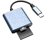 SDカードリーダー USB-C 2-in-1【シンプルデータ転送×企業による2年保証】microSD/SDカード 専用 カードリーダー Type-C 設置不要 高速転送 Type-C/Android スマホ/iPhone/iPad/MacBook/iMac/PC/ピクセルに対応 日本語説明書付き