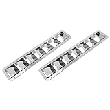 F Fityle 2個　ルーバー　通気口　通気孔　エアーベント　7スロット　換気用　ステンレススチール