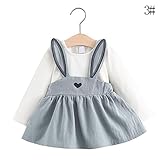トトハウス(TOTO HOUSE)子供服 ワンピース つりスカート 長袖ドレス オシャレ 秋 綿 通園 発表会 旅行 記念日 プレゼント (70, ブルー)