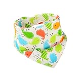 「homecoi」 ベビービブ　よだれ掛け　前掛け　エプロン　胸当て　食事用スタイ　ナプキン ビブ　三角型　食事用　360度　回転　バンダナ　子供　男の子　女の子　新生児　赤ん坊用　ソフト　図案ランダ