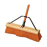 午前Leonard Heavy Duty Broom With 60インチスチールハンドル 18 Inches オレンジ 2418
