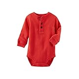 オシュコシュ OSHKOSH B'gosh ロンパース 長袖 綿 レッド 423G236 【並行輸入】 9M
