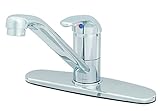T&S Brass B-2731-VF05 Single Lever Faucet with 9-Inch Spout, Swivel Base, 10-Inch Deckplate and VR 0