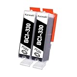 Karasaki BCI-331 BCI-330 互換インク キヤノン(canon)用 BCI-331/330 BCI-330PGBK ブラック 2個 対応機種:PIXUS TS8530 / TS8630 / TS8730 / TS8830【残量表示対応/個包装】