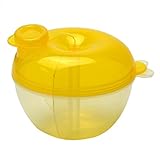 B-PING 3間仕切りミルクケース 携帯ミルクケース 離乳食保存兼用 離乳食ケース ベビー用品 赤ちゃん 幼児　多機能　ミルク収納　ミルクボックス コンパクト (イエロー)