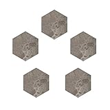 Hillrong 壁紙シール 簡潔 3D 厚い おしゃれ ウォールステッカー はがせるタイプ キッチンリメイク タイルシール フロアシート 防水防汚 25×19cm 5枚セット
