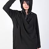 アルゴンキン/ALGONQUINS　フロントドレープツノフードZipロングパーカー (Cクロ)