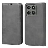 BonwFzin Motorola moto G66y 5g / moto G66j 5g 全適用 ケース 手帳型 モトローラ モト G66y 5G 手帳ケース motoG66y5g 手帳 スマホケース モトG66j5G カバー PU レザー ベルトなし マグネット フリップ カード収納 スタンド 落ち着いた色 レトロ ネイビー